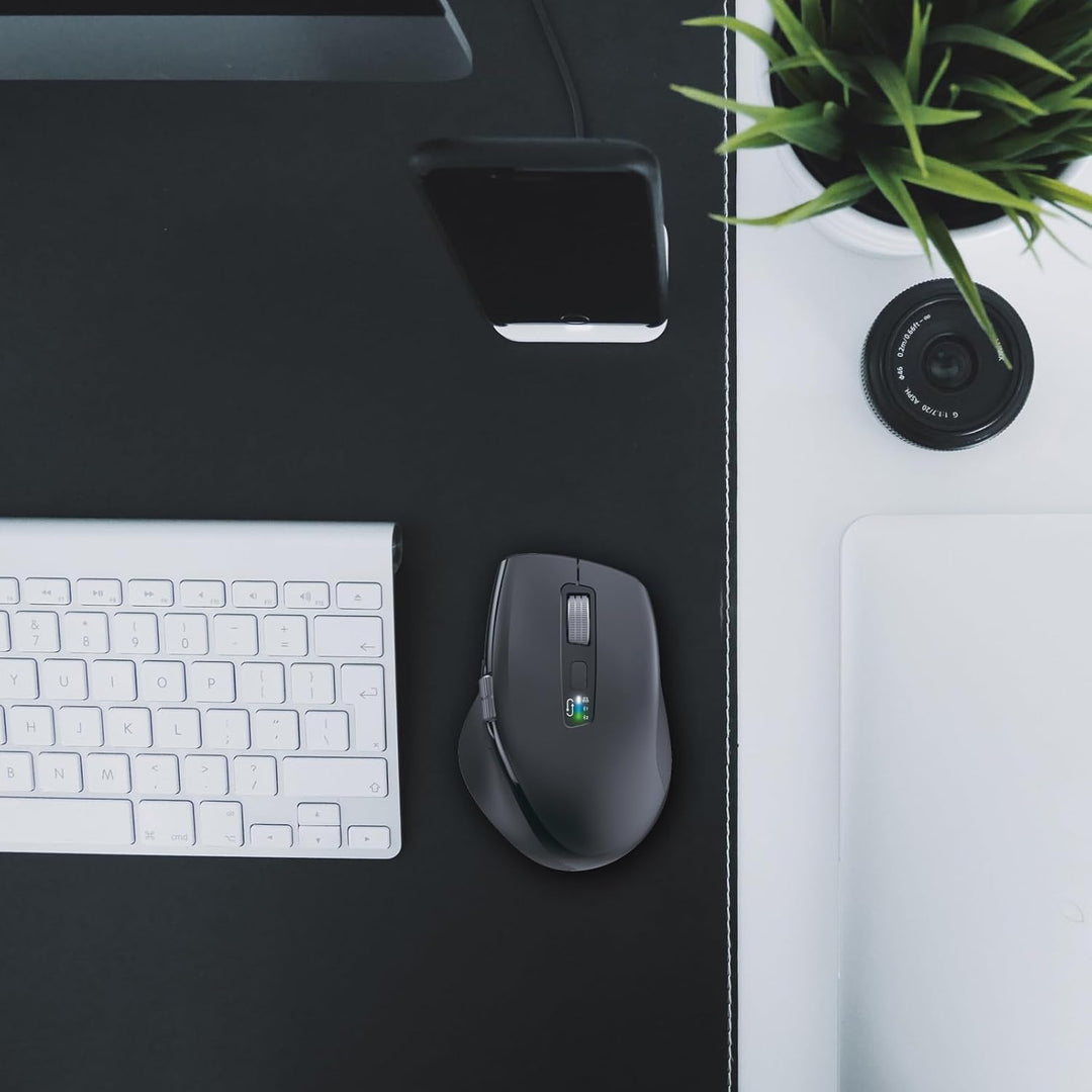 INFINMIND Kabellose Bluetooth-Maus mit Smart Flying Scroll, Daumenrad & ergonomischem Design, Leise