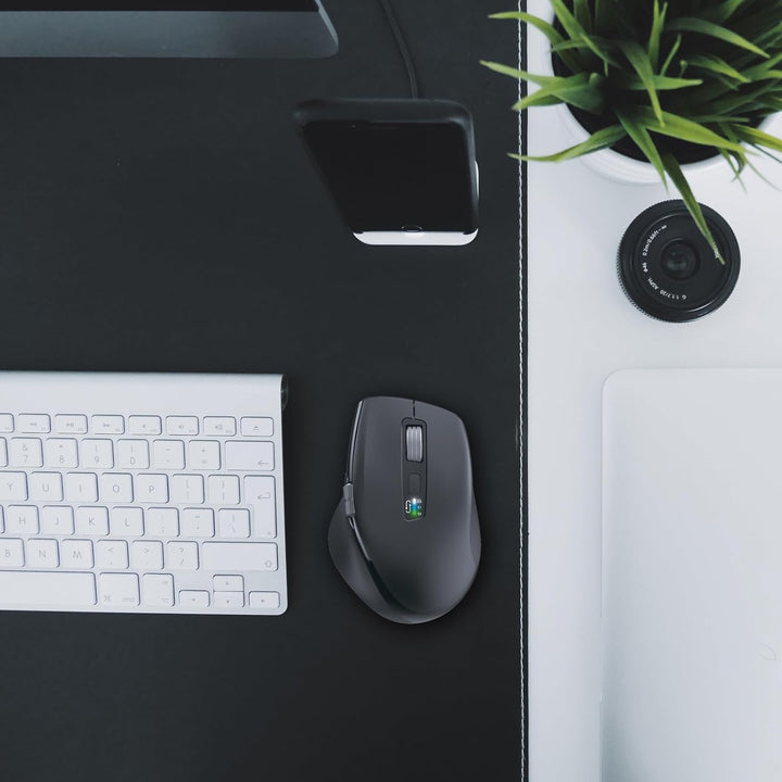 INFINMIND Kabellose Bluetooth-Maus mit Smart Flying Scroll, Daumenrad & ergonomischem Design, Leise
