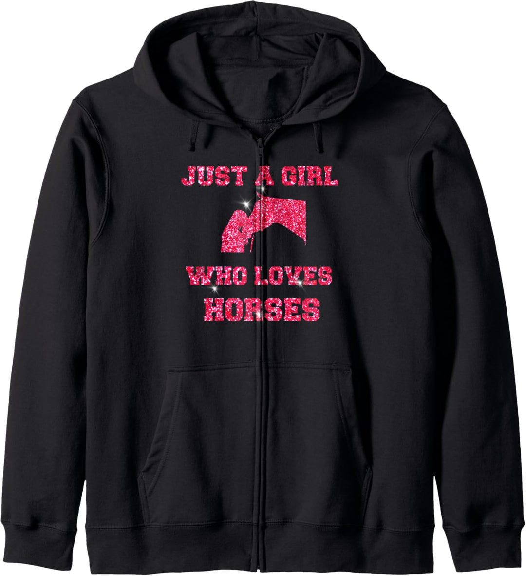 JUST A GIRL WHO LOVES HORSES EIN MÄDCHEN DAS PFERDE LIEBT Kapuzenjacke