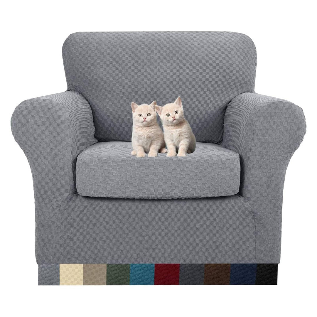 MAXIJIN Stretch Sesselbezug Sofabezug mit Separatem 1 Kissenbezügen Couchbezug Sessel für Wohnzimmer