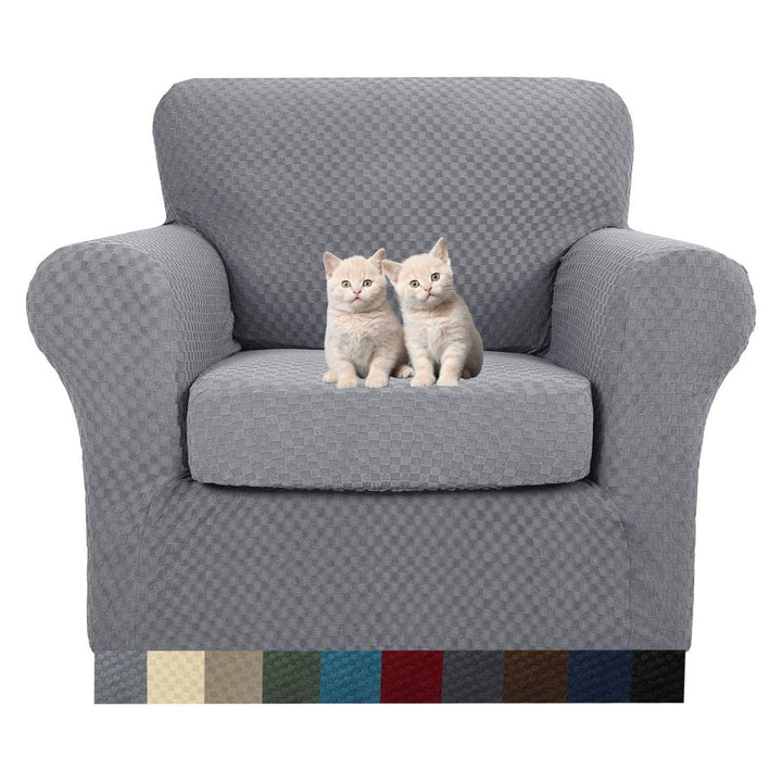 MAXIJIN Stretch Sesselbezug Sofabezug mit Separatem 1 Kissenbezügen Couchbezug Sessel für Wohnzimmer