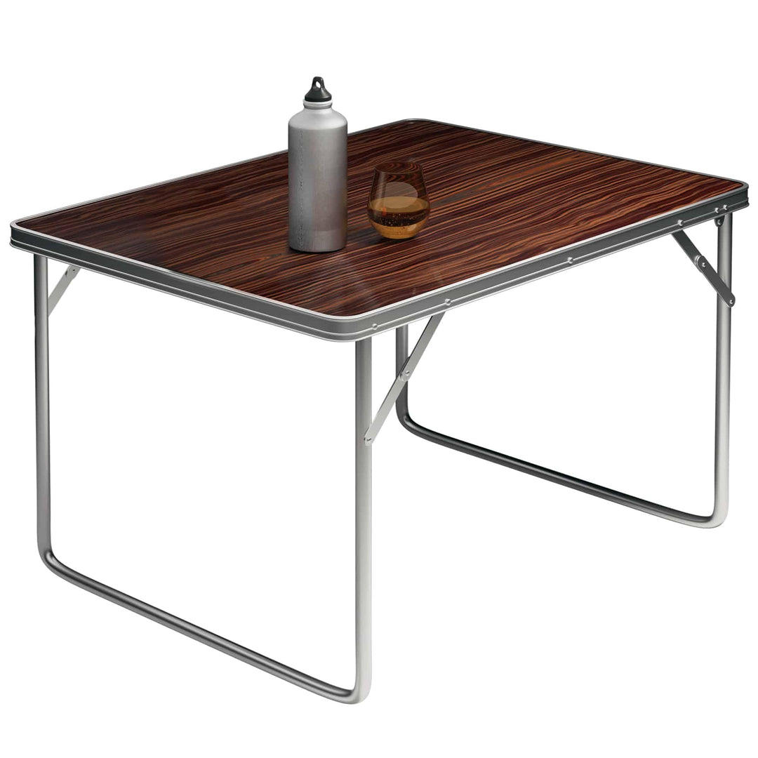 Casaria® Campingtisch klappbar Camping Klapptisch Holz Alu 80x60cm mit Tragegriff leicht Tisch faltb