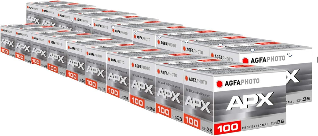 AgfaPhoto APX 100 Prof 135-36 schwarz / weiss Film (20-er Pack bis zu 720 Aufnahmen) 20 Stück 100 AS