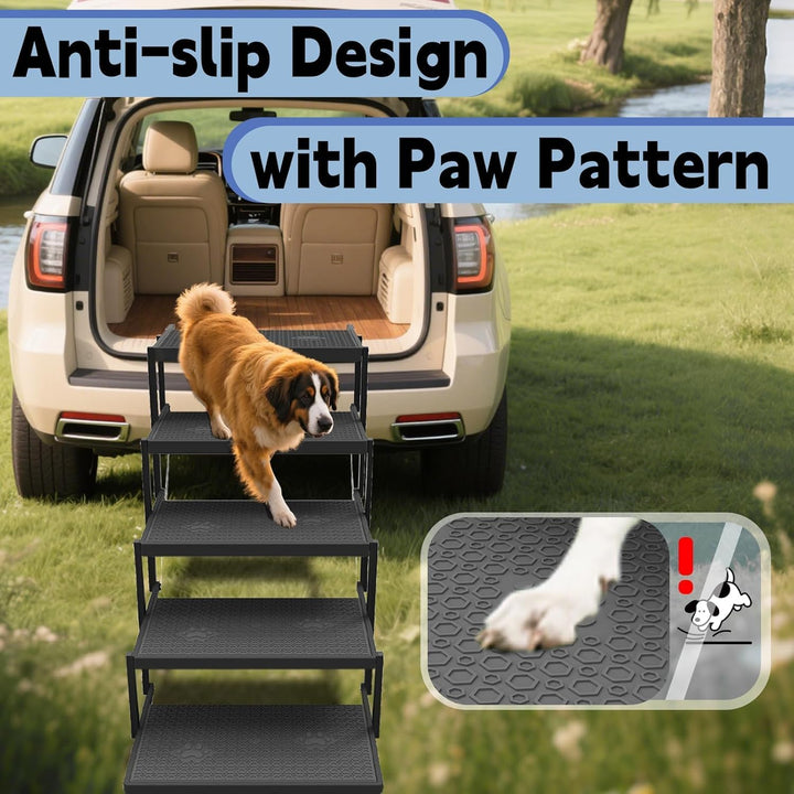 Hundetreppe Auto Klappbarfür kleine Hunde, Hunderampe Auto mit erhöhter Tragfähigkeit, Hunderampe Au