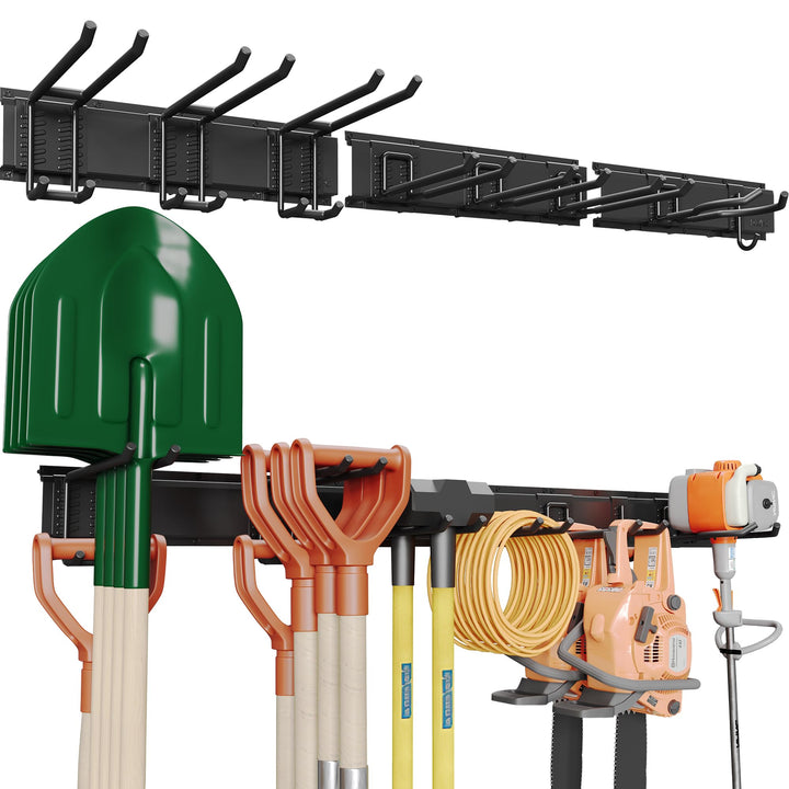 BONTEC Wandmontierter Werkzeughalter, 336 kg Tragfähigkeit, 3 Rail Panels, Verstellbare Garage Wandr