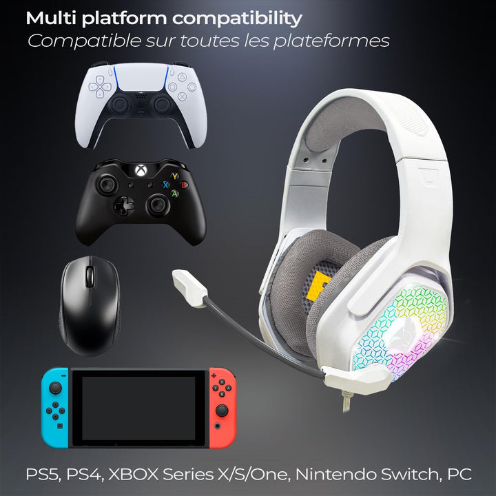 EMPIRE GAMING H-3 RGB Gamer Kopfhörer für PS5, PS4, Xbox One/Series, Switch, PC, Mac, Smartphones, T