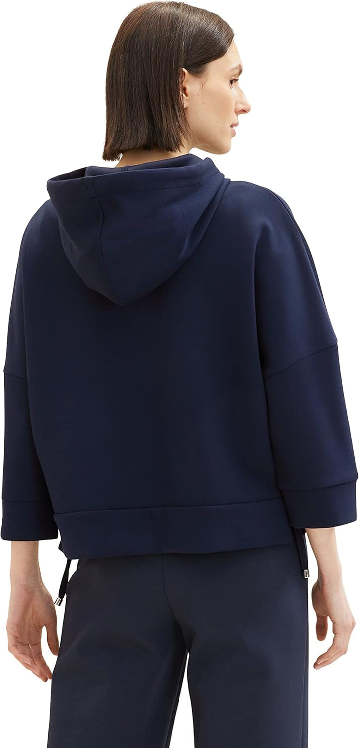 TOM TAILOR Damen Sweatjacke mit Kapuze XL 10668 - Sky Captain Blue, XL 10668 - Sky Captain Blue