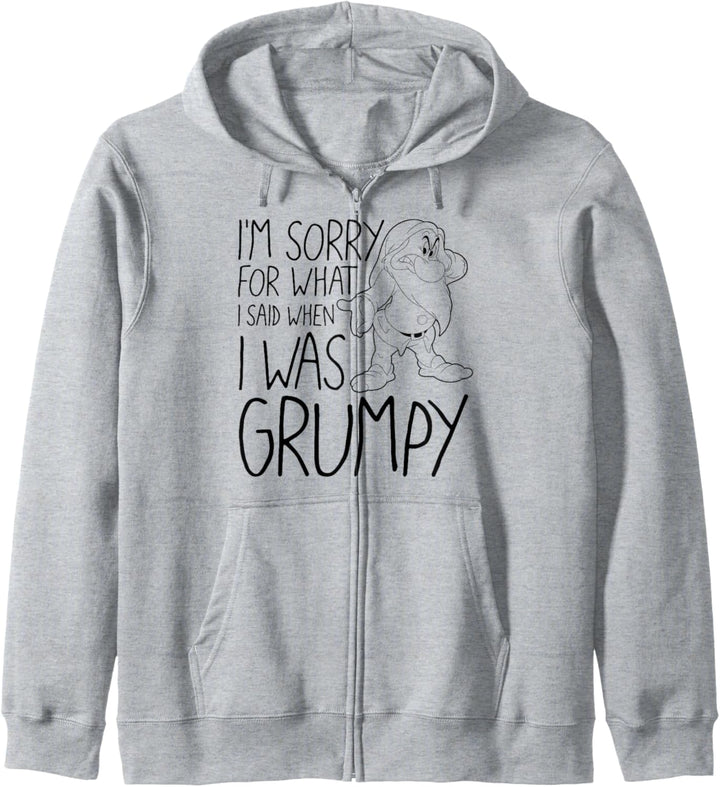 Disney Snow White Grumpy Things Said Text Poster Kapuzenjacke