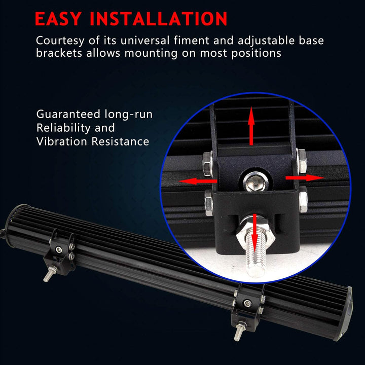 AUXTINGS 22 Zoll 56 cm 144W led arbeitsscheinwerfer Zusatzscheinwerfer 10800LM Auto Scheinwerfer Off