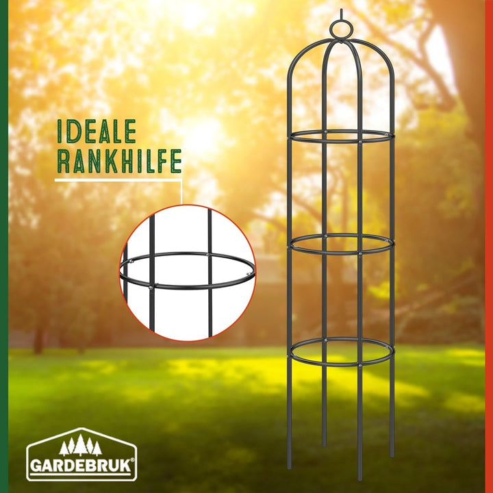 Gardebruk® 2X Rosensäule 200x40cm Metall Stabil Wetterfest Garten Rankgitter Rankhilfe Ranksäule Met