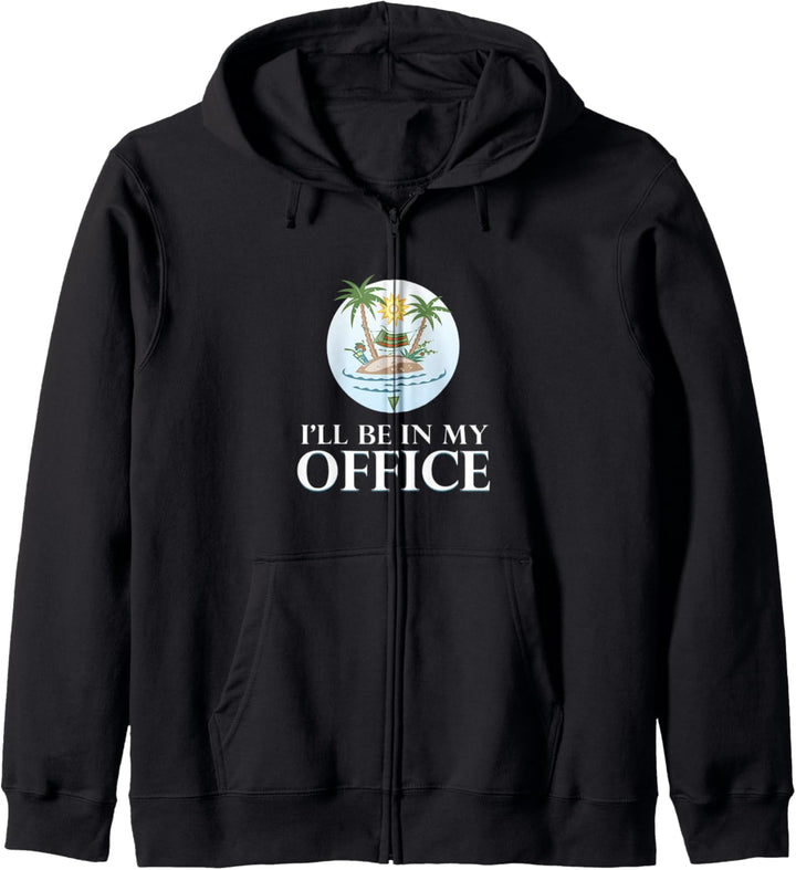 Ich bin in meinem Büro Paradies Lustiges Geschenk Kapuzenjacke
