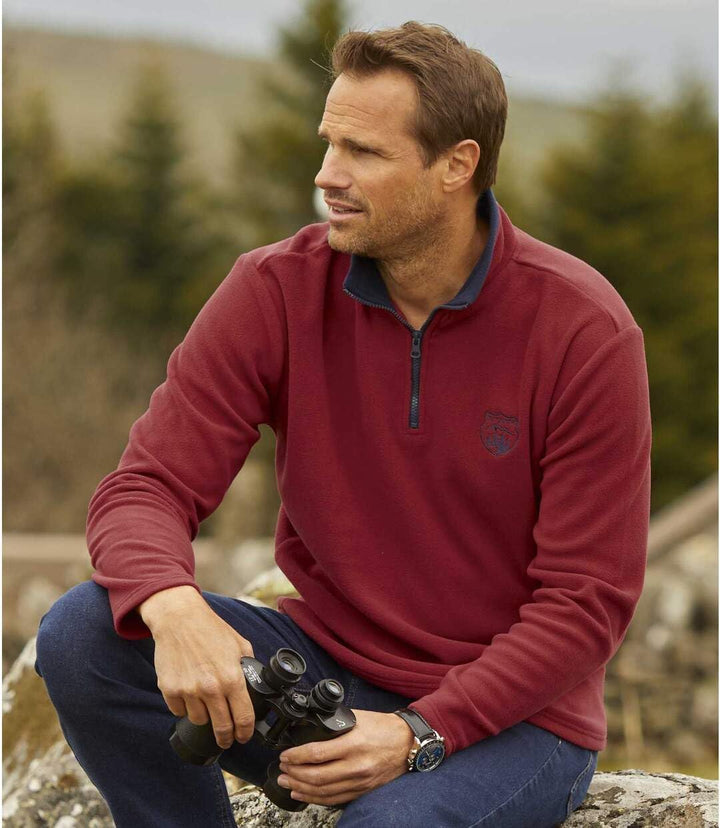 ATLAS FOR MEN - 2er-Pack Microfleece-Pullover - Fleecepullover Herren - Fleece Herren - Fleece Pullo