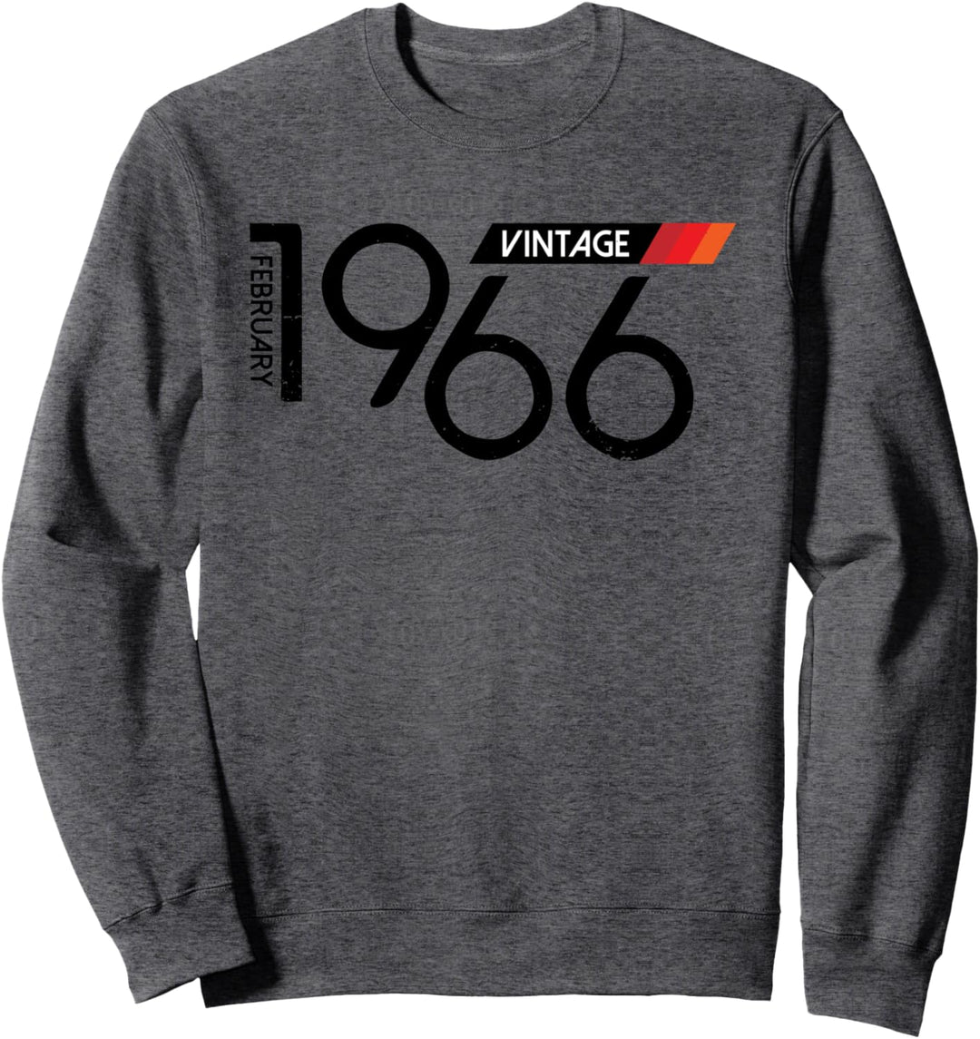 1966 Februar Great Retro Geburtstag Vintage Geschenk Sweatshirt