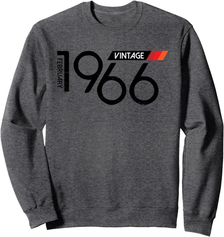 1966 Februar Great Retro Geburtstag Vintage Geschenk Sweatshirt