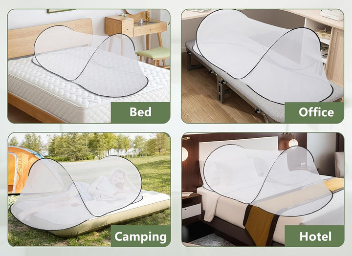 Gugxiom Foldable Net, Moskitonetz Up for Single Bed, Portable Reise Moskitonetz, Net für Bedroom, Ou