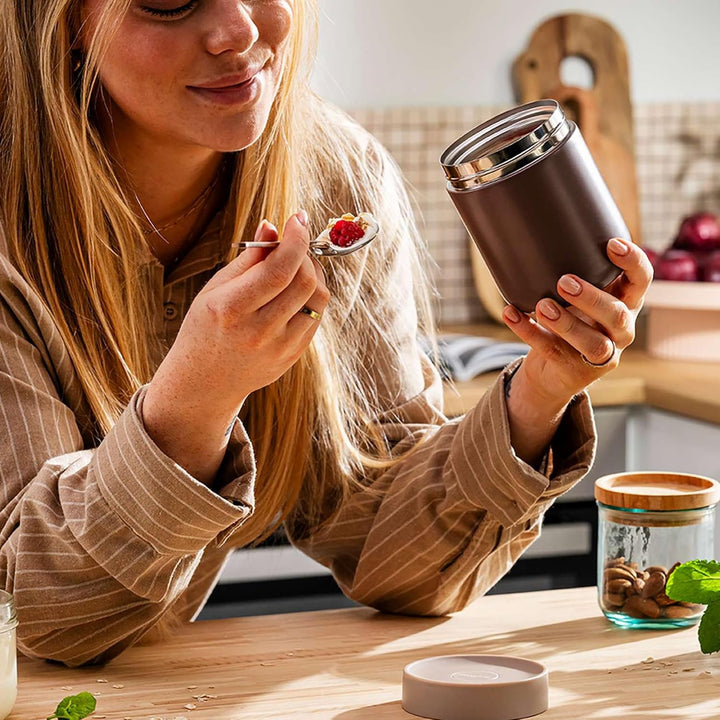 Berghoff Home Thermobehälter für Essen – 0,5L – Edelstahl Warmhaltebehälter – Thermobecher für Geträ