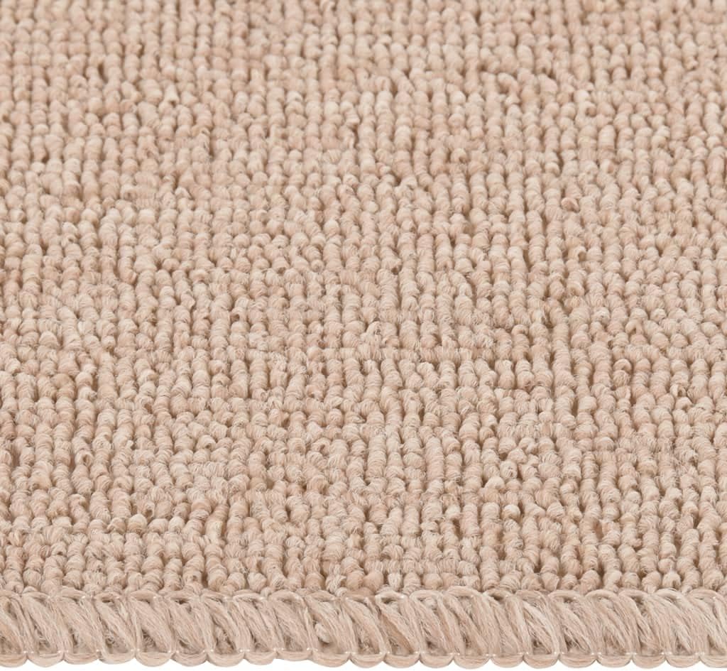 homiuse Antirutsch Stufenmatten 15 STK. 75x20 cm Beige Rechteckig Treppenstufen Matten Modern Stufen