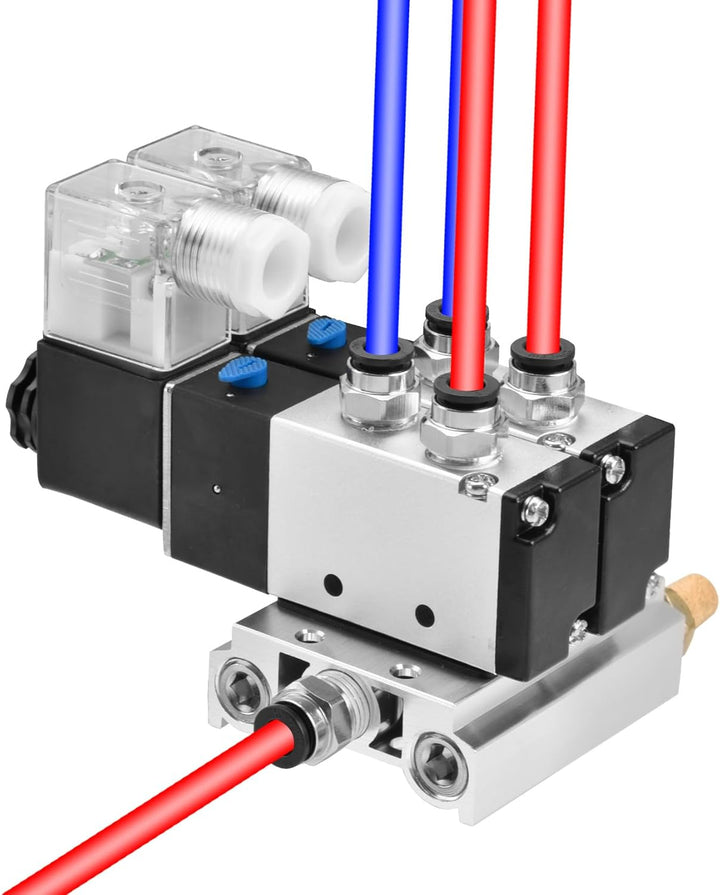 Heschen Elektrisches pneumatisches Doppel-Magnetventil, 4V210-08, DC12V, PT1/4'', 5 Wege 2 Positione