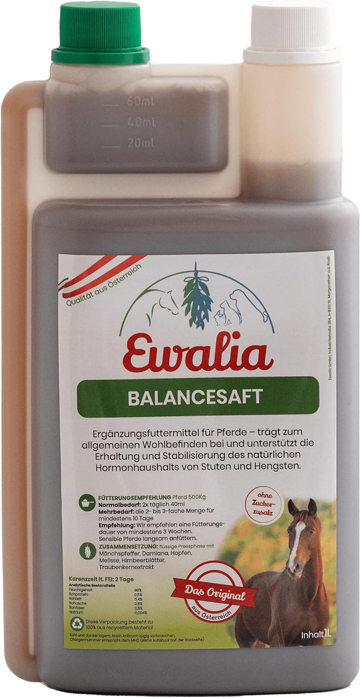 Generisch Ewalia Balancesaft für Pferde - Doppelpack - 2 x 1L 1 l (2er Pack), 1 l (2er Pack)