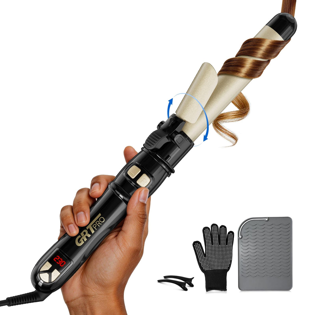 Automatischer Lockenstab mit Rotation 28mm - Profi Lockenstab Grosse Locken mit 14 Heizstufen (100-2