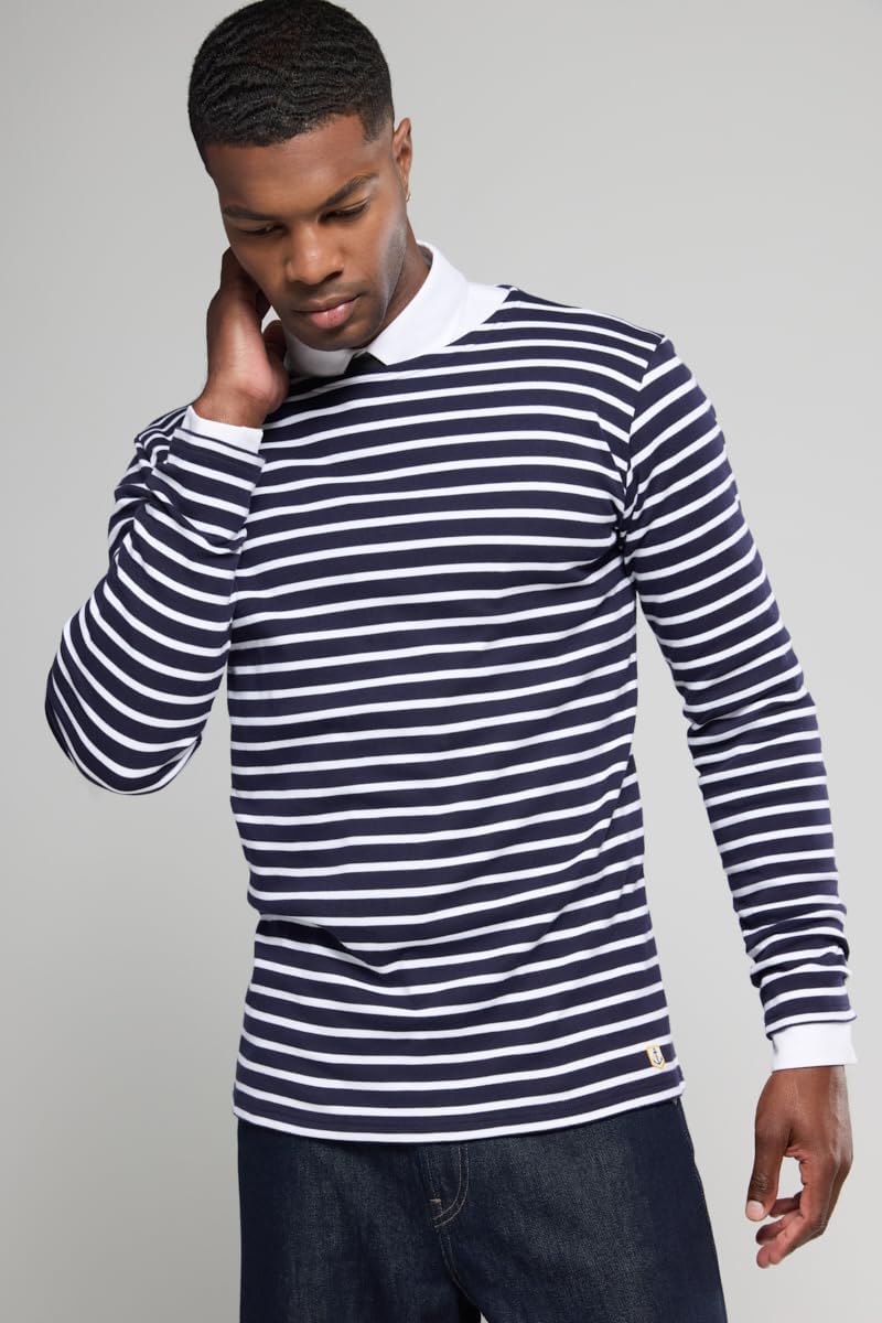 Armor Lux Herren Marinière Houat Héritage Homme T-Shirt XXS Navi/Weiss, XXS Navi/Wei&amp;