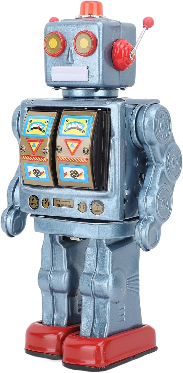 HUSHUI Metallzinn Roboter Spielzeug Retro Elektrische Rotierende Figuren Modell Erwachsene Kollektio