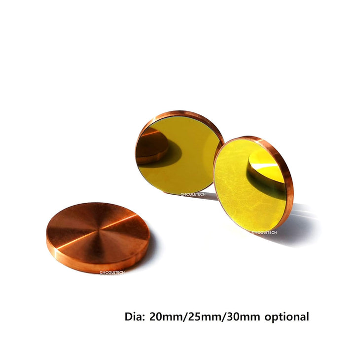 CNCOLETECH Cu Kupfer Reflexionsspiegel 3 STÜCKE Durchmesser: 20mm für 10,6um High Power CO2 Lasergra