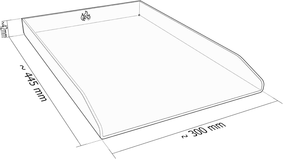 teileplus24 PLA6-G3 Grillplatte Plancha aus V2A Edelstahl kompatibel mit Rösle Videro G3 | Lebensmit