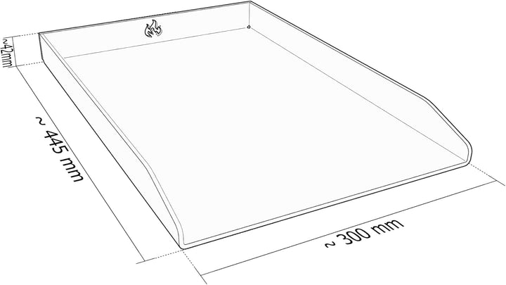 teileplus24 PLA6-G3 Grillplatte Plancha aus V2A Edelstahl kompatibel mit Rösle Videro G3 | Lebensmit