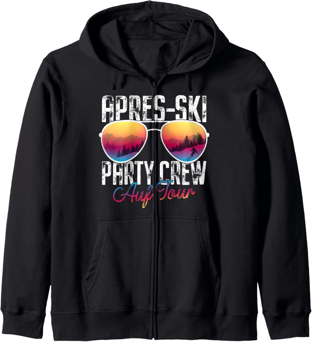 Apres-Ski Party Crew Auf Tour - Skifahrer Skiurlaub Gruppen Kapuzenjacke