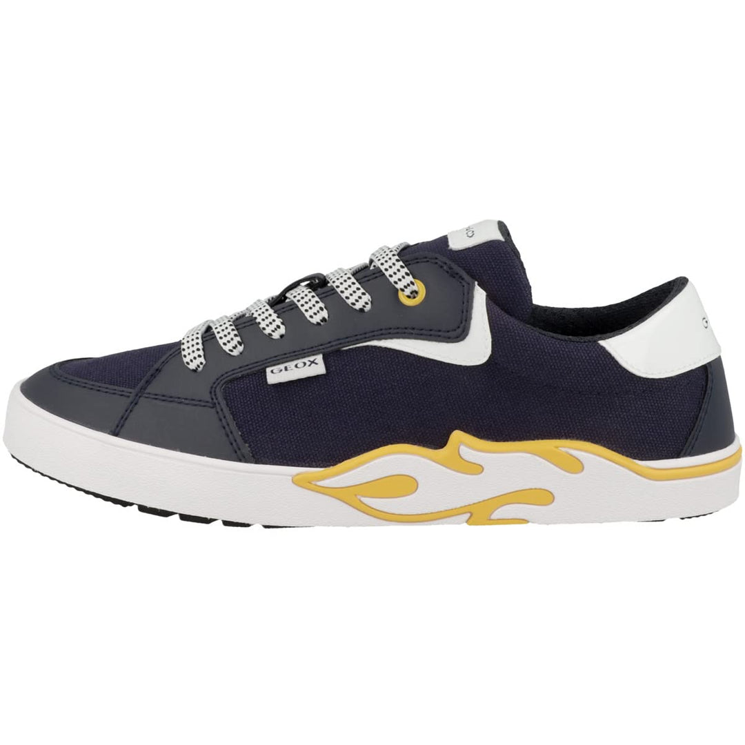 Geox Jungen J Alphabeet BoySneaker 26 EU Navy Yellow, 26 EU Navy Yellow