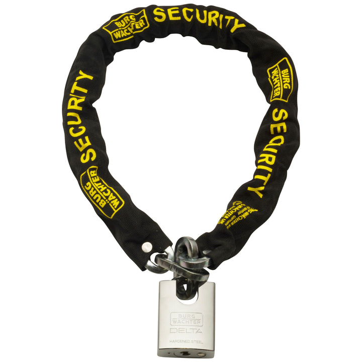 Sterling 106SSP Gehärteter Stahl, Schwarz, 10 mm x 1,0 m, Gold Sold Secure Kette und Vorhängeschloss