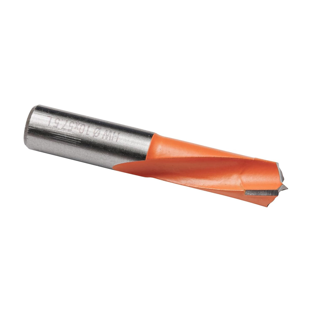 ENT 22166 Dübelbohrer HW, Schaft (S) 10 mm, Durchmesser (D) 10 mm, NL 27 mm, SL 27 mm, L 57,5 mm, Li
