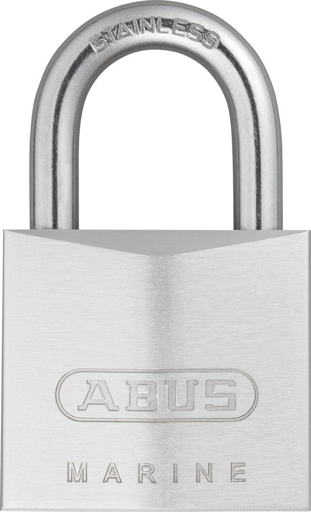 ABUS Marine Vorhängeschloss 75IB/40 - wetterfest - Messing-Schlosskörper mit Nickel Pearl Beschichtu