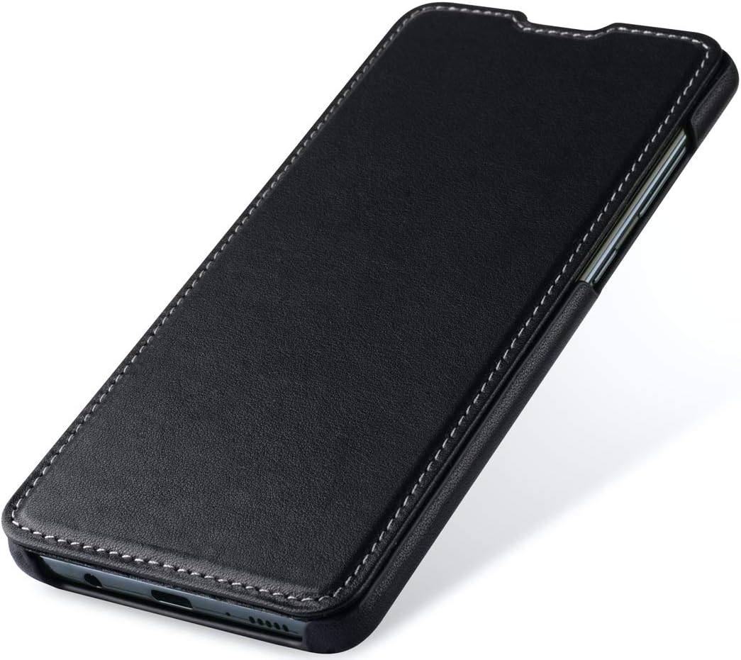 STILGUT Book Case kompatibel mit Samsung Galaxy A71 Hülle aus Leder zum Klappen, Klapphülle, Handyhü