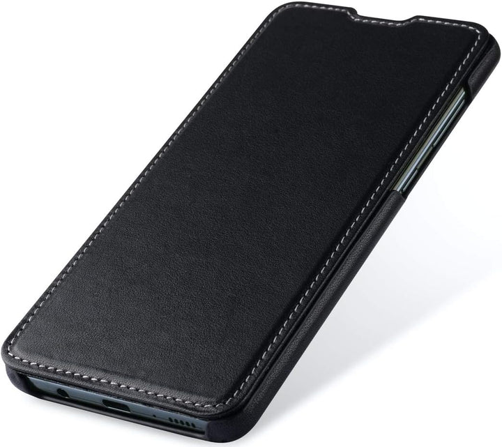STILGUT Book Case kompatibel mit Samsung Galaxy A71 Hülle aus Leder zum Klappen, Klapphülle, Handyhü