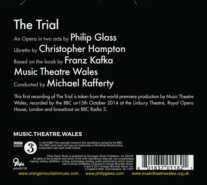 Glass: The Trial - Eine Oper nach Kafka, Audio-CD