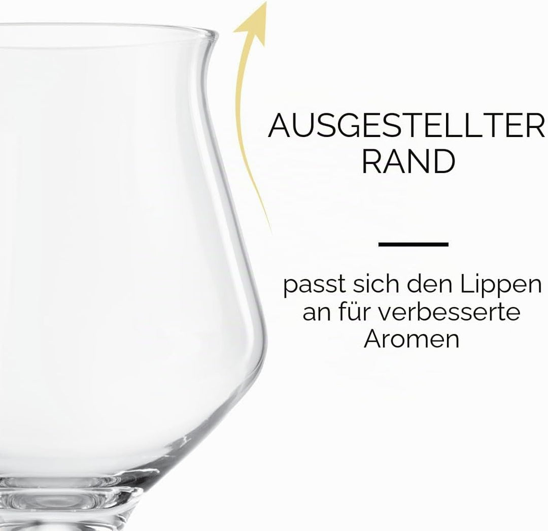 Final Touch Craft-Bier-Gläser, V-förmig mit Stiel, 600 ml, 2er-Set, Nr. GG5019