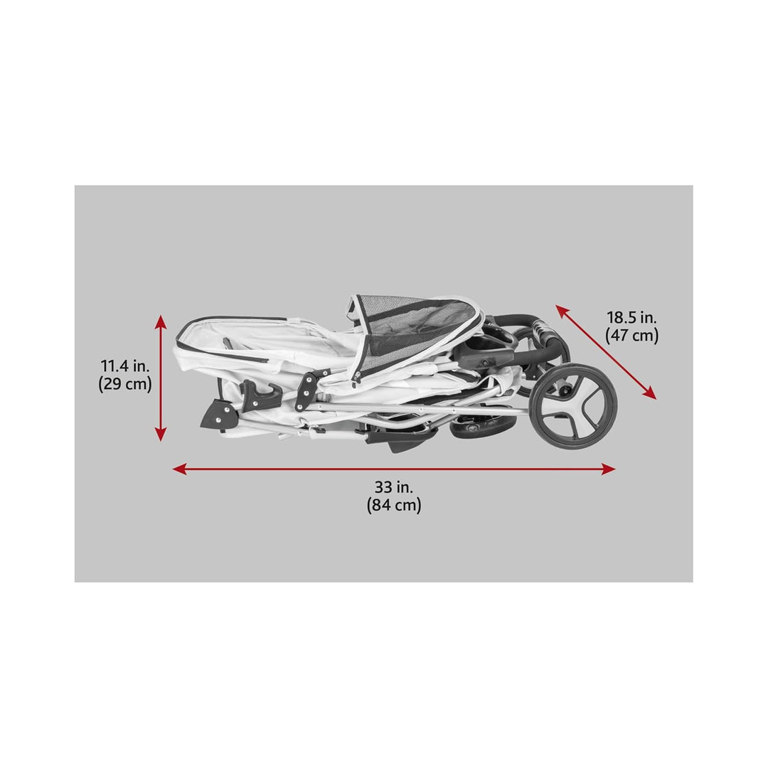 TRIXIE Buggy für Hunde, 47 × 100 × 80 CM, 4,6 kg - extra leicht, schwarz, bis 11 kg belastbar - 2895