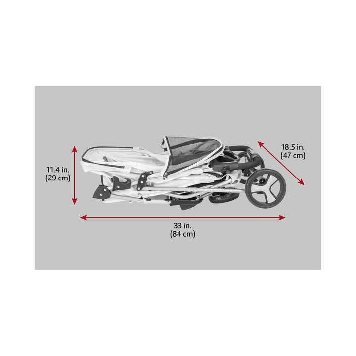 TRIXIE Buggy für Hunde, 47 × 100 × 80 CM, 4,6 kg - extra leicht, schwarz, bis 11 kg belastbar - 2895