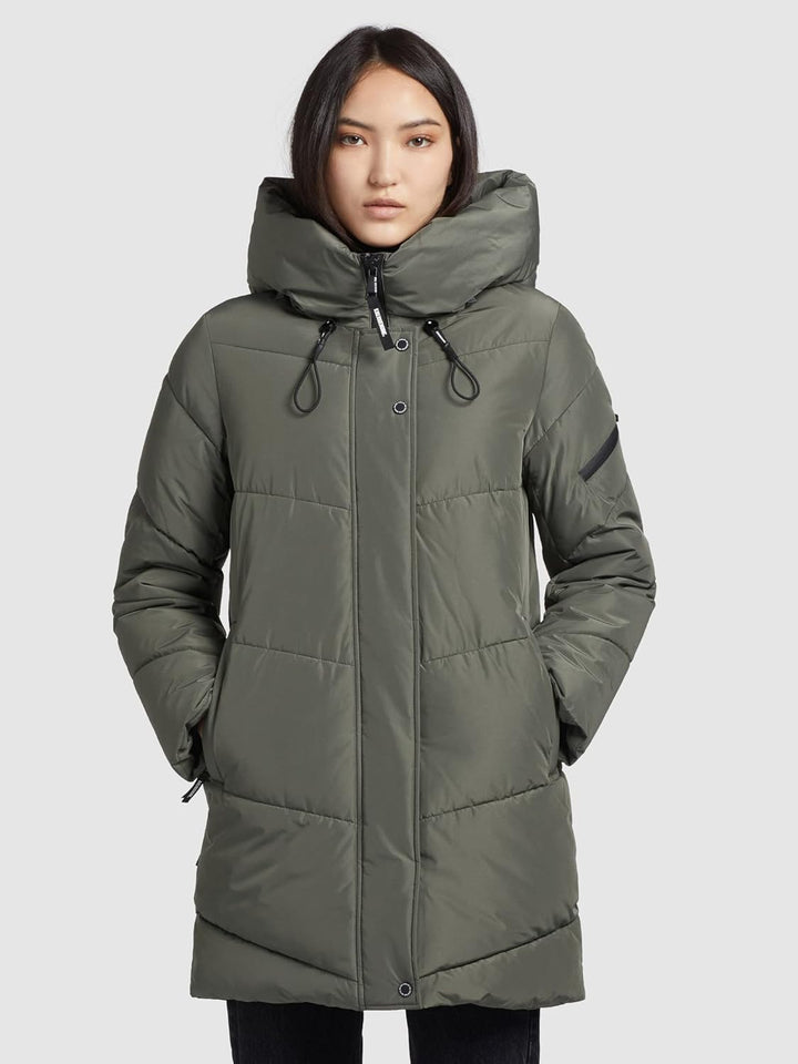 khujo Damen Jacke JORDIS3 gesteppt Winterjacke Kapuze Zwei-Wege-Reissverschluss M Mint, M Mint