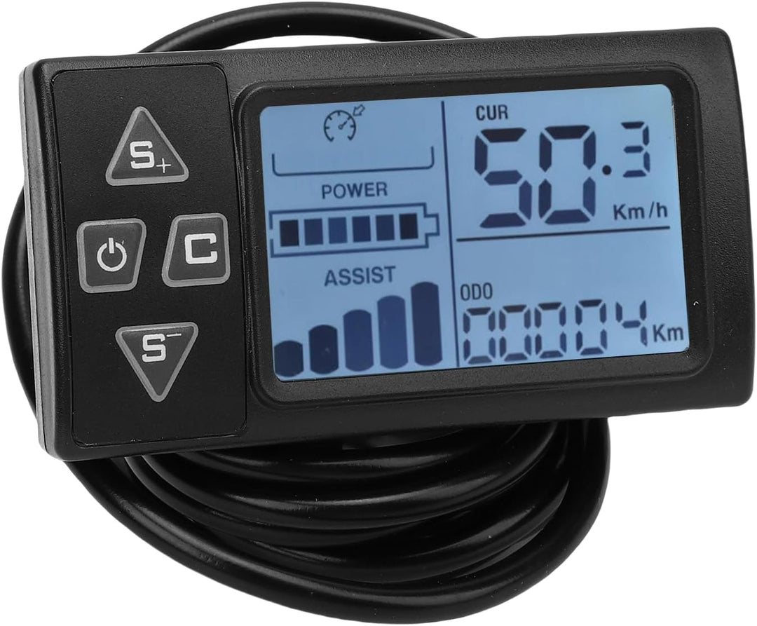 Sorandy S861 Elektrofahrrad-LCD-Display-Messgerät, E-Bike-Tachometer-Kilometerzähler mit SM-Anschlus