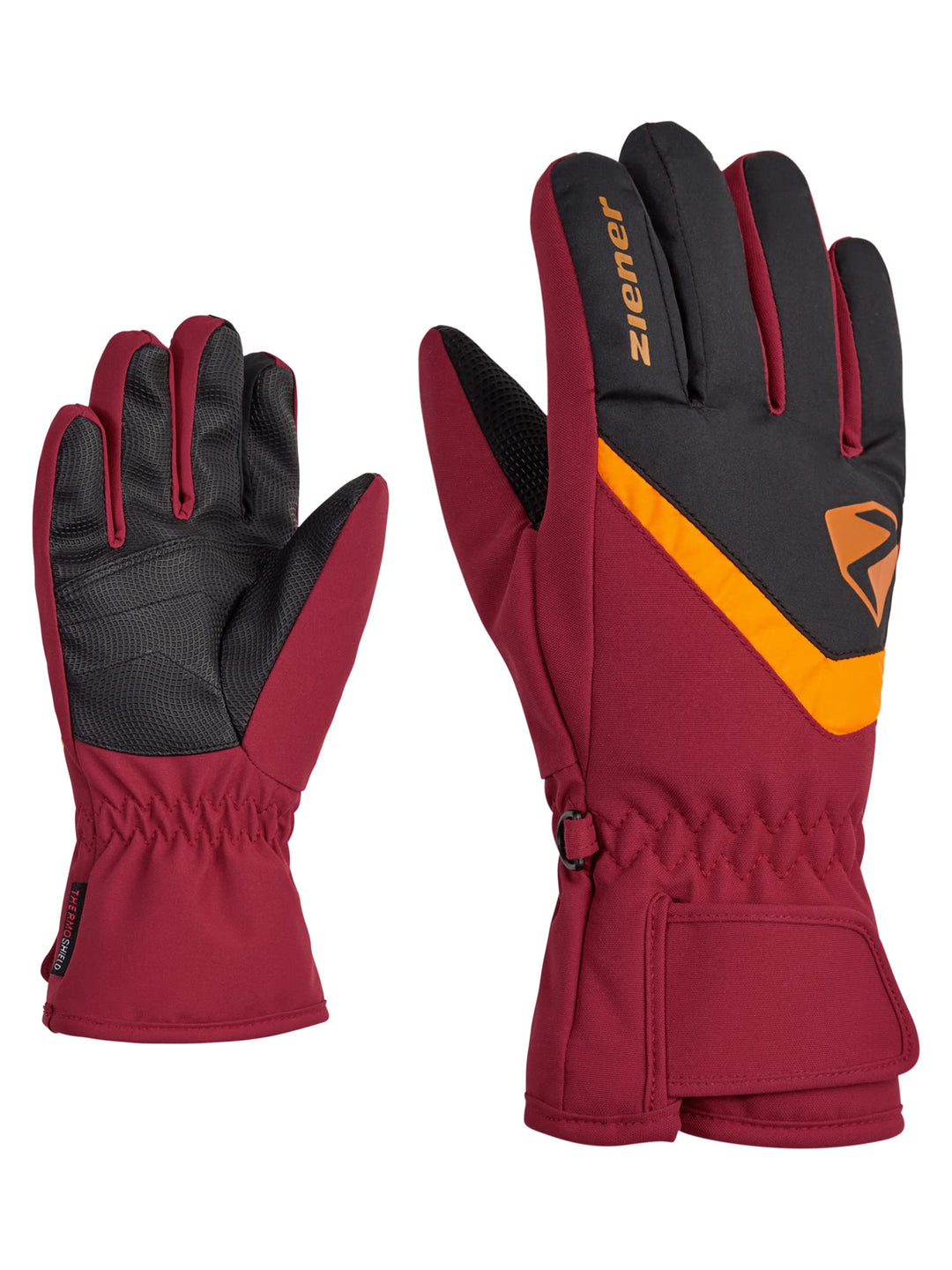 Ziener Kinder Loriko Ski-Handschuhe/Wintersport | wasserdicht, atmungsaktiv 4 red cabin, 4 red cabin