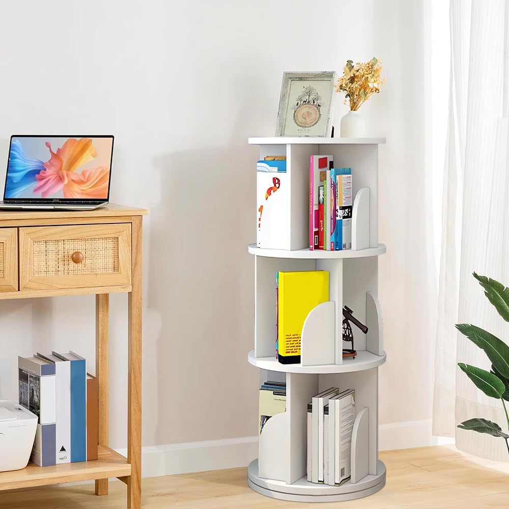 homewell Kinder Bücherregal aus MDF, 4 Fächer Bücherständer für Kinderzimmer, Bücherregal Aufbewahru
