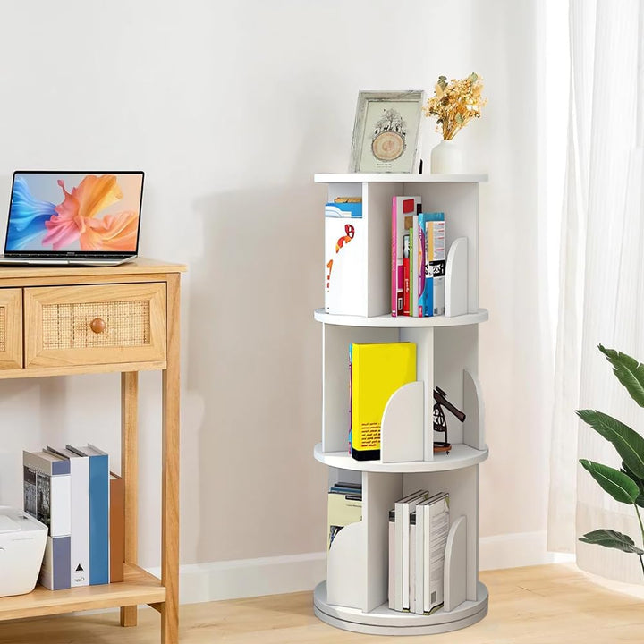 homewell Kinder Bücherregal aus MDF, 4 Fächer Bücherständer für Kinderzimmer, Bücherregal Aufbewahru