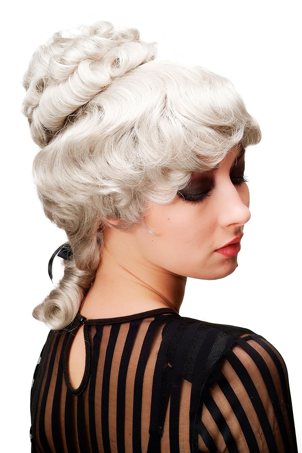 WIG ME UP - L.COLONIAL.Lady-101 Damenperücke Qualitätsperücke Perücke Barock Kolonial Turmfrisur Bee