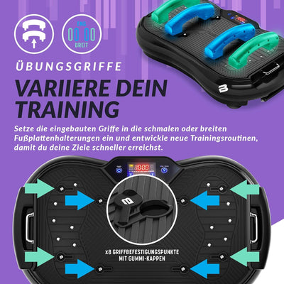 Bluefin Fitness Vibrationsplatte | Fettverbrennung, Muskelaufbau & Ganzkörpertraining | Kompaktes De