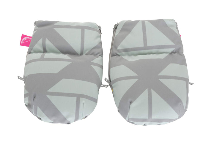 1 Paar Handwärmer Muffs für Kinderwagen - aus Softshell (Schiffe mintgrün), Schiffe mintgrün