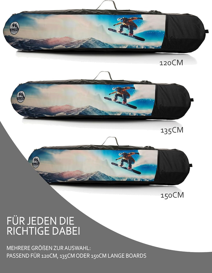 BAMBINIWELT Kinder Snowboardrucksack, Snowboardtasche, Stauraum für Helm, Schuhe & Handschuhe, Board