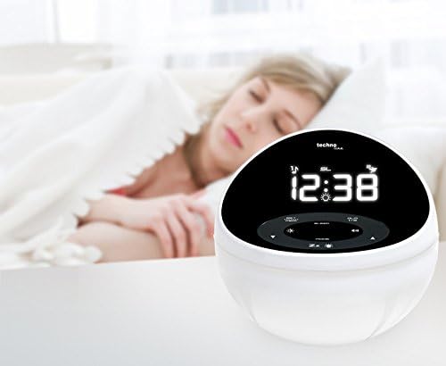 Technoline, WT 500 Premium-Radiowecker, weiss-schwarz, 14,5 x 14,5 x 12,5 cm
